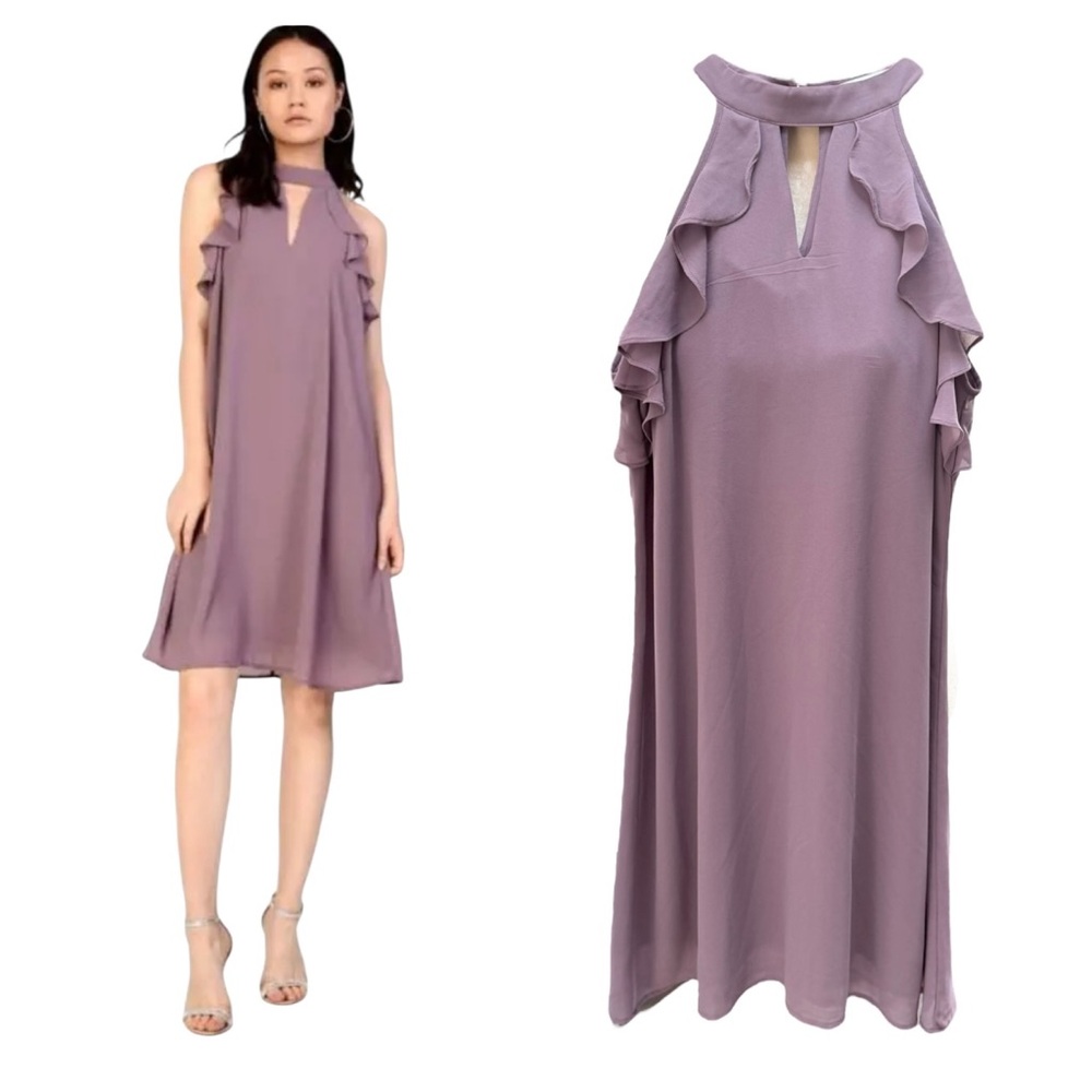 Glamorous Lavender Ruffle Sleeveless Dress Size Small Formal Cocktail Wedding